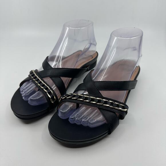 Abeo Shauna Bio System Bea-Braid Dress Sandals WMN Black US 7N Strappy Slingback - Picture 3 of 8